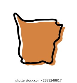 Arkansas map vector illustration. USA state map.