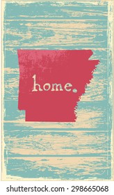 Arkansas nostalgic rustic vintage state vector sign