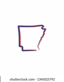 Arkansas Outline Logo Icon 001