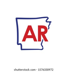 Arkansas Outline Logo Template 002