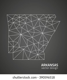 Arkansas outline map, U.S.A. state
