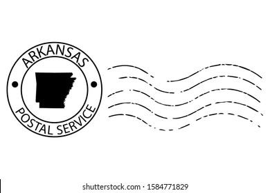 Arkansas postal stamp Vector illustration Eps 10