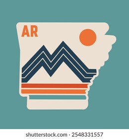 Arkansas Retro Line Perfect for Print, Apparel, Sticker, etc