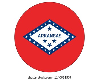 Arkansas Round Flag