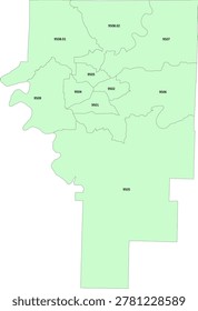 Arkansas State Baxter County vector Census Tract polygon based on Tiger 2020 Census Data