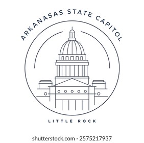 Arkansas State Capitol - Little Rock - Stock Illustration as EPS 10 File