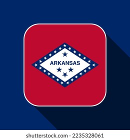 Bandera del estado de Arkansas. Ilustración vectorial.