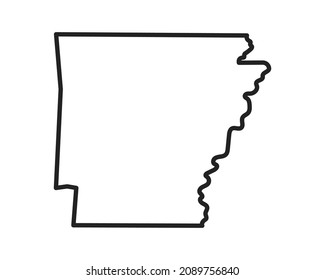 Arkansas state icon. Pictogram for web page, mobile app, promo. Editable stroke.