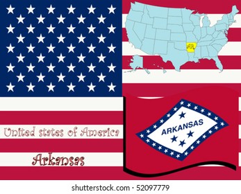 arkansas state illustration, abstract vector art