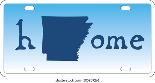 Arkansas state license plate vector