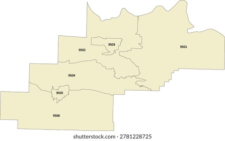 Arkansas State Logan County vector Census Tract polygon based on Tiger 2020 Census Data