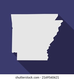 Arkansas State Map Long Shadow Stock Vector (Royalty Free) 2169560621 ...