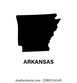 Arkansas state map silhouette icon