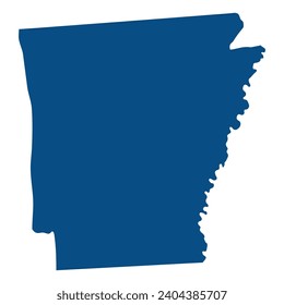 Arkansas state map. Map of the US state of Arkansas.