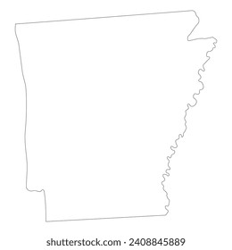 Arkansas state map. Map of the US state of Arkansas.