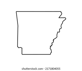 Arkansas State Map Us State Map Stock Vector (Royalty Free) 2171804055 ...