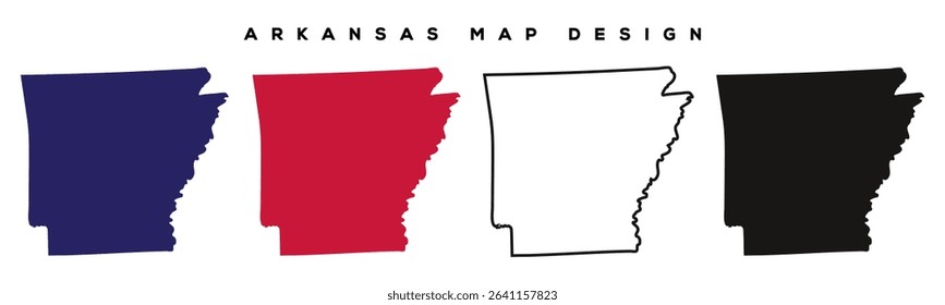 Arkansas State Map – Vintage Style Illustration with Labeled Cities and Borders