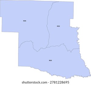 Arkansas State Pike County vector Census Tract polygon based on Tiger 2020 Census Data