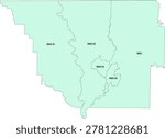 Arkansas State Randolph County vector Census Tract polygon based on Tiger 2020 Census Data