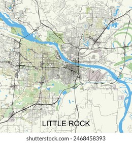 , Arkansas, United States map poster art