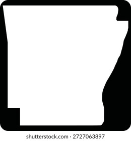Arkansas US State Highway Shield Marker Shape Blank Editable Vetor