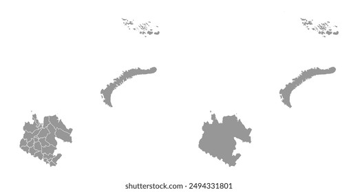 Arkhangelsk Oblast map, administrative division of Russia. Vector illustration.