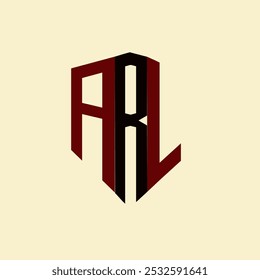 ARL kreatives Logo für minimalistische Buchstaben. ARL einzigartige Vektor Initialen Alphabet Buchstaben Logo Design
