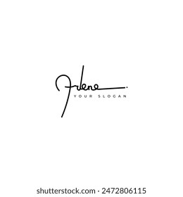 Arlene name signature logo vector design