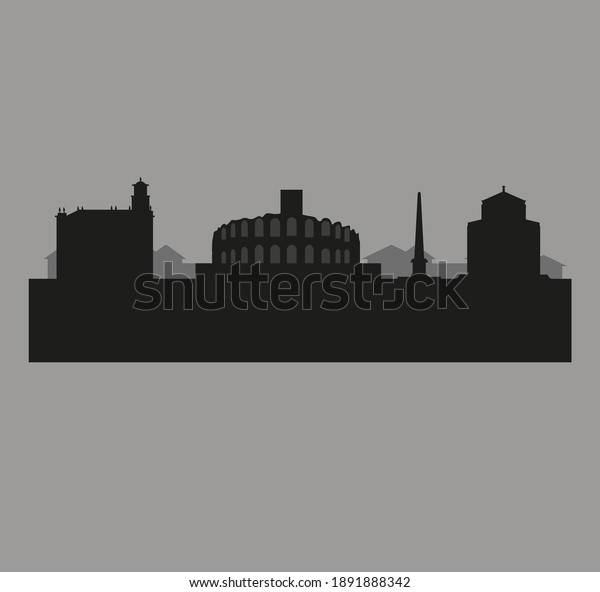 Arles City Skyline France Stock Vector (Royalty Free) 1891888342 ...