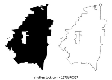Arlington City (United States cities, United States of America, usa city) map vector illustration, scribble sketch City of Arlington map