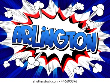 Arlington - Comic book style word