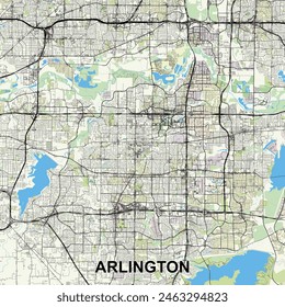 Arlington, Texas, USA Karte Poster Kunst