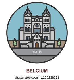 Arlon. Cities and towns in Belgium. Flat landmark