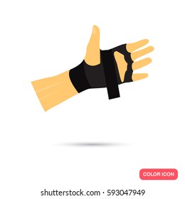 Arm bandage for fighting color flat icon for web and mobile design