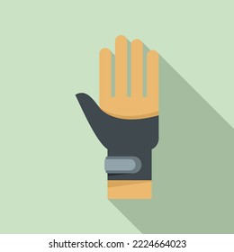 Arm bandage icon flat vector. Hand injury. Fracture hurt