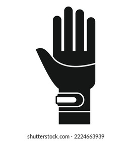 Icono de venda de brazo simple vector. Daño de mano. Daño de fractura