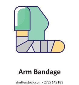  Icono del Vector del vendaje del brazo que puede modificar o editar fácilmente

