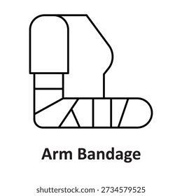 Arm Bandage Vector Icon which can easily modify or edit

