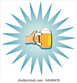  arm with beer