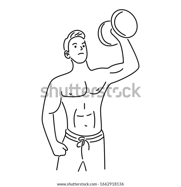 Arm Bicep Strong Hand Holding Dumbbell Stock Vector Royalty Free 1662918136 Shutterstock 9061
