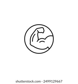 Arm biceps icon vector. EPS 10 editable vector