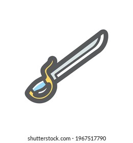 Arm Blanche Saber Vector icon Cartoon illustration.