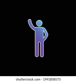 Arm Up blue gradient vector icon
