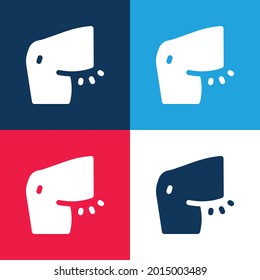 Arm Blue And Red Four Color Minimal Icon Set