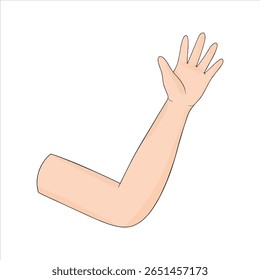Illustratievector van armdeel-pictogram