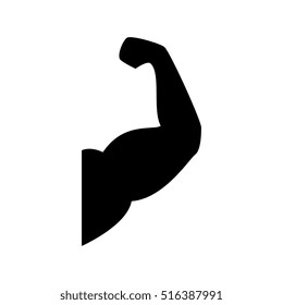 arm bodybuilder silhouette icon