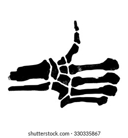 Arm bone. Tattoo. Like. Vector illustration.