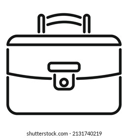 Arm briefcase icon outline vector. Work bag. Suitcase case