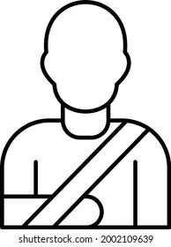 Arm Broken icon vector image. Can also be used for web apps, mobile apps and print media.