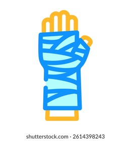 arm cast fracture injury color icon vector. arm cast fracture injury sign. isolated symbol illustration
